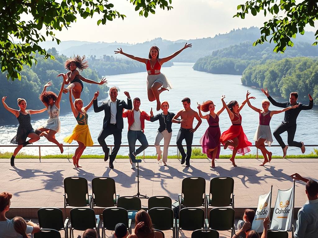 Elbe River Dance Competitions: Show Off Your Moves(1)