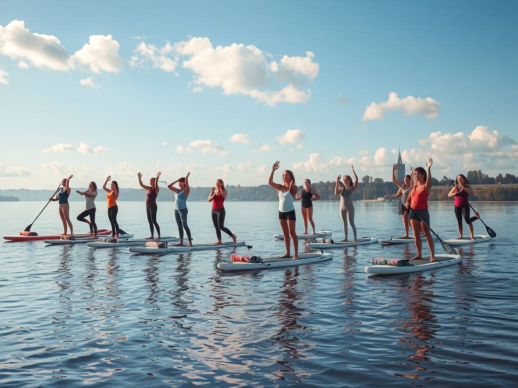Elbe River Stand-Up Paddleboarding Yoga: Practice on the Water
