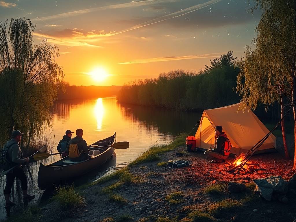 Elbe River Canoe Camping Trips: Camp Along the River