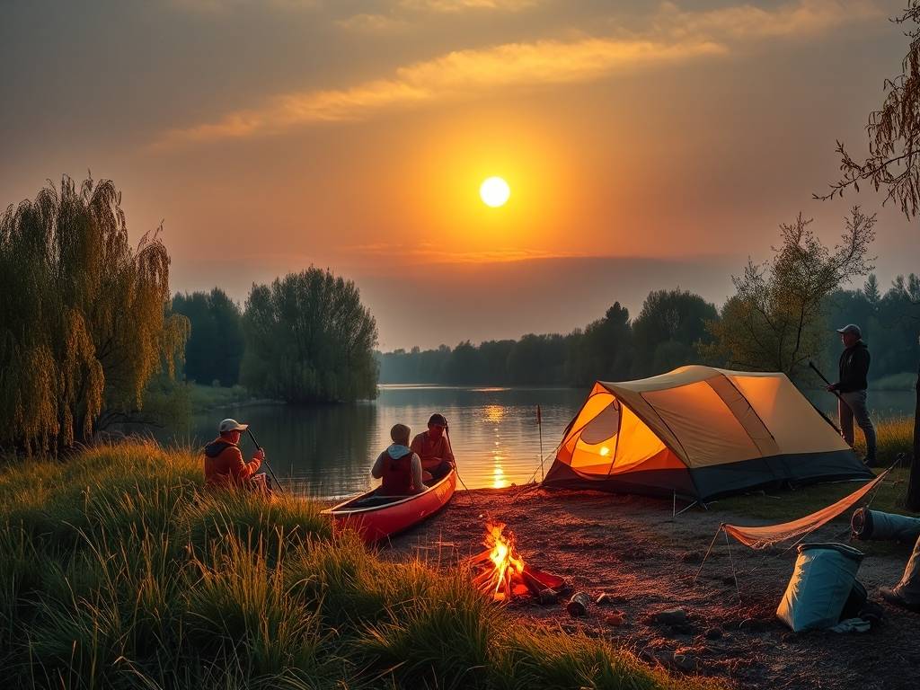 Elbe River Canoe Camping Trips: Camp Along the River(1)