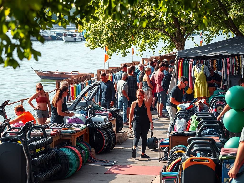 Elbe River Fitness Gear Markets: Supplies for Workouts