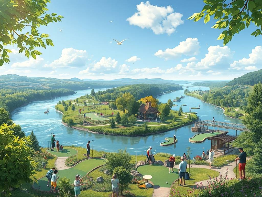 Elbe River Mini-Golf Courses: Play with River Views