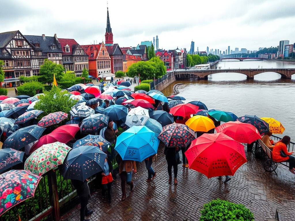 Elbe River Umbrellas: Stay Dry in the Rain(1)