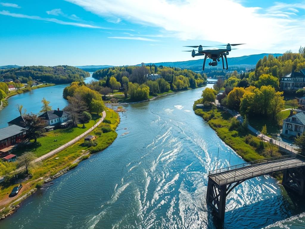 Elbe River Drone Footage: Aerial Videos of the Waterway