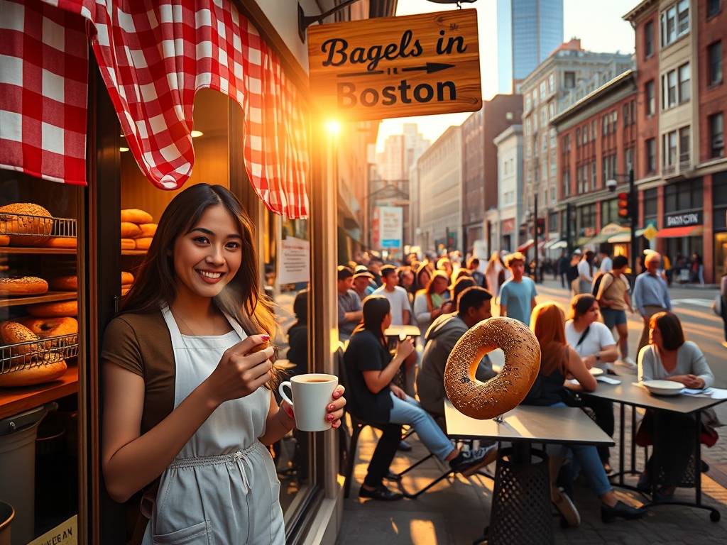 US Travel: Bagels in Boston, Massachusetts(1)